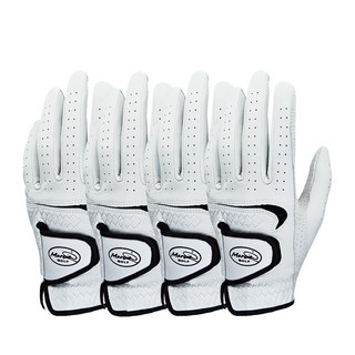 Marcia GOLF 男士全羊皮氣孔圖案高爾夫手套 (左手用), 4個, 白色