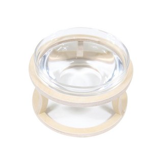 casamico 狗貓用原木玻璃水碗 大型, 1組, 混色