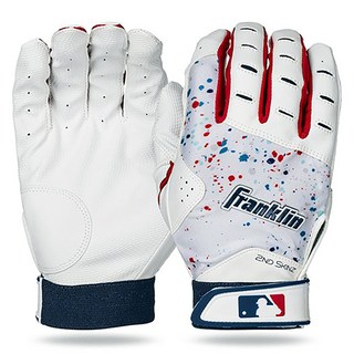 Franklin NEW 2ND SKINZ DRIP 打擊手套 白+紅 1組 F2(M)