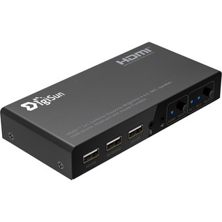 DigiSun 得揚 2埠 4K HDMI 2.0 KVM 電腦控制切換器, 1個, KV802
