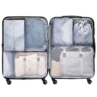 BASE ALPHA ESSENTIALS 旅行袋組 收納整理袋, 灰色, 網狀袋 M*1個+L*1個+XL*1個