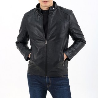 男款簡約皮革外套 KX133