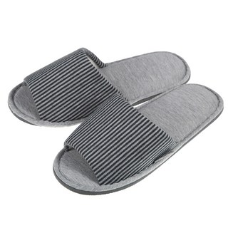 BASE ALPHA ESSENTIALS 棉質室內拖鞋，簡約設計，柔軟內裡，EVA材質鞋底, 270mm, 木炭色, 1雙