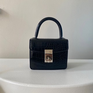 SORIDAL 女用Tiran迷你斜背兩用扣環鎖扣托特包, 黑色