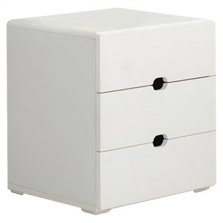 JD FURNITURE Romi 三抽床頭櫃, 白色, 3個