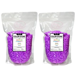 로라펫 수족관 장식 형광 스톤 파우치, 형광 보라, 2개
