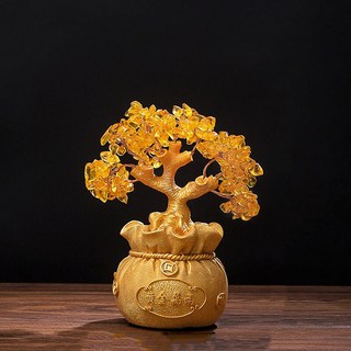 Funny Seller 幸運樹 喬遷禮物 開幕禮物 發財樹 裝飾, 黃金樹