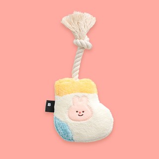 바잇미 강아지 양말 로프 터그 장난감, 토끼, 1개
