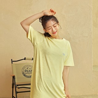 유세븐 보온 비치웨어 테리 라운드넥 원피스