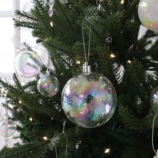 모리앤 크리스마스 트리 장식볼 오너먼트 6p, 투명오로라, 6cm, 3개