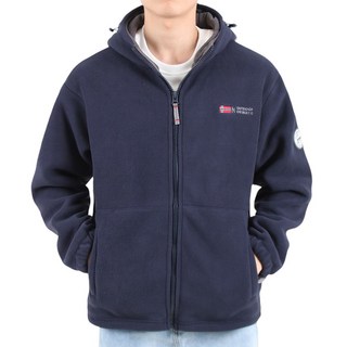 男士北歐風刷毛連帽拉鍊外套 YX183