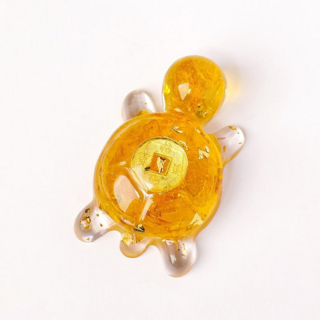 微笑可愛室內裝飾招財烏龜擺飾 2入, 黃色