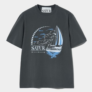 세터 남녀공용 세일링 그래픽 반팔 티셔츠