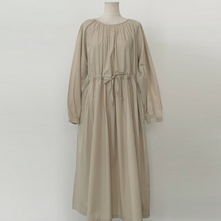 Benine Pagos抽繩連身裙, 米色