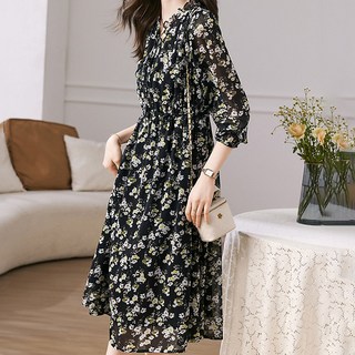 Cherhol雪紡碎花連身裙, 花