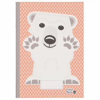 coqenpate 筆記本, 48頁空白頁, 100%有機棉, 北極熊, 1本