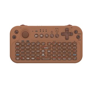 펀디안 브라운앤프렌즈 파워베슬 미디어 블루투스 미디어 무선 텐키리스 키보드 2세대 파키2, 브라운, PV-K02