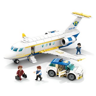GUDI 古迪 城市航空系列 私人專機 相容積木, 1組, 混色