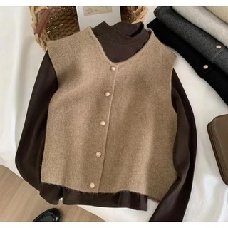 Goodif 女款鈕扣設計針織背心