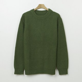 男款羊毛蜂巢織圓領針織衫 T2713