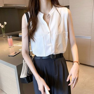 TheSirup 女款立領無袖襯衫