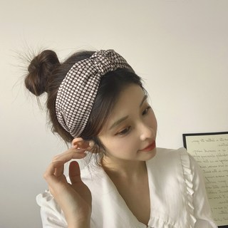 黑色扭結寬版髮帶