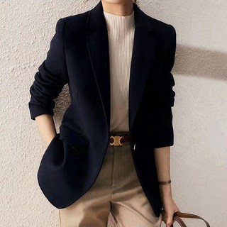 POPLAR NC 女款無領素色西裝外套