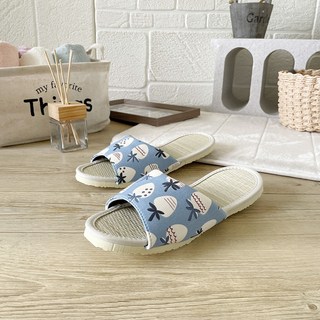 台灣犀利趴小時光真草蓆室內拖鞋 透氣舒適, 水藍色, 1雙, L(26.5cm)