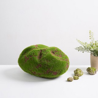 人造苔蘚石 仿真苔蘚 假石頭 室內造景 居家飾品 29cm, 1套