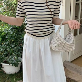 Jilra編織托特斜背包, 象牙白