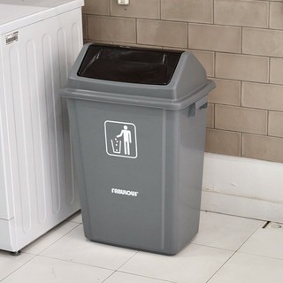 Fabulous Top Swing 辦公室 浴室 廚房 垃圾桶 40L, 灰色