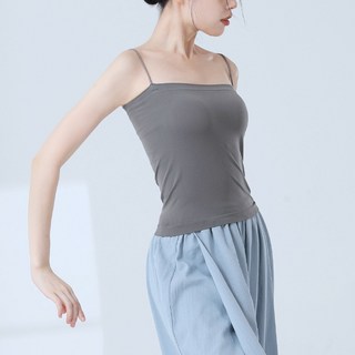 Marketpia 女性用舞蹈 舞臺練習 附胸墊 芭蕾無袖背心上衣