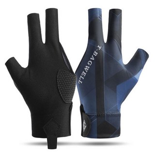 T-BAGWELL 無指防滑撞球手套 (左手用), 黑藍, 2個