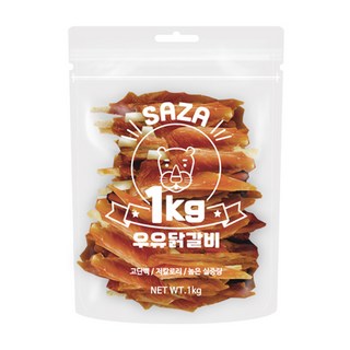 사자 강아지 대용량 건조간식, 우유닭갈비, 1kg, 1개