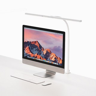 무아스 슈퍼와이드 아이케어링 모션감지 LED 스탠드 클램프 타입, 화이트