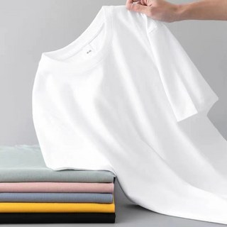 Goodif 男士基本款圓領寬鬆短袖T恤 2件組