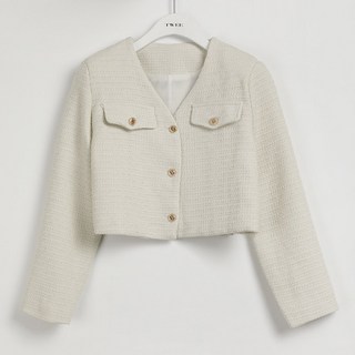 TWEE 女款Hassen短版V領毛呢外套 tjk0190