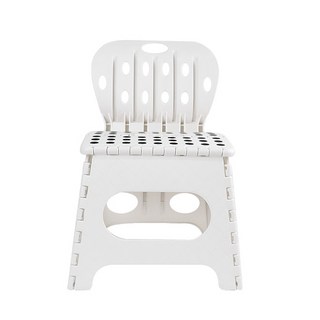 LIKEHOUSE 摺疊椅 折疊椅 凳子, 白色, 1個
