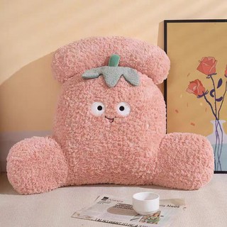 mondeuseupat 水果椅背腰部支撐靠墊 YY57473, 草莓