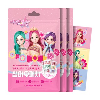 아텍스 시크릿쥬쥬 썸머향패치 모기밴드 18p, 혼합색상, 3개