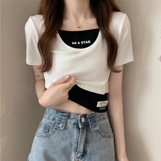 Dadam Package 女性層次穿搭短版短袖T恤 HR206