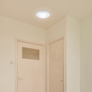 KUMHO Beongaepyo 圓形冰晶造型LED 15W白光感應燈, 白色, 1個