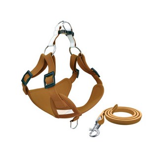RESPET 狗狗 X-fit 粉彩胸背帶 L + 牽繩, 棕色