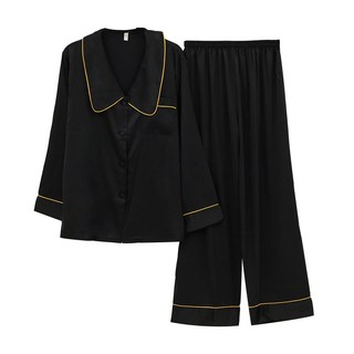 GLAM GONGGAM 女款Narae緞面兩件式絲質睡衣