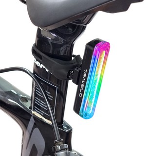 트레벨로 갤럭시 테일 14모드 자전거 후미등, 레인보우, 1개