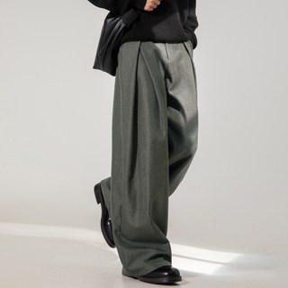 JTL 男士獨特細褶設計感寬褲