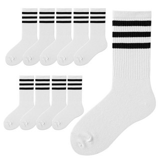 Doobalro 女性運動風羅紋中筒襪 10雙組