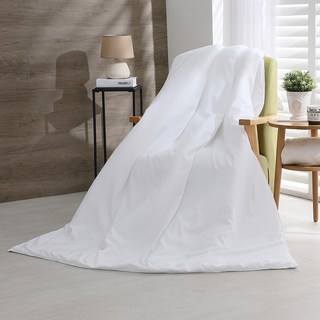 Ishur 伊舒爾 素色柔絲棉 鋪棉涼被, 白色
