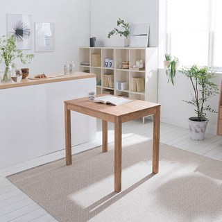 리바트 뉴 시나몬 원목상판 식탁 방문설치, 라이트브라운, 2인용