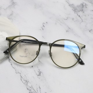 MELACME Ultem鈦金屬圓形224眼鏡粗框 不可使用展示鏡片
